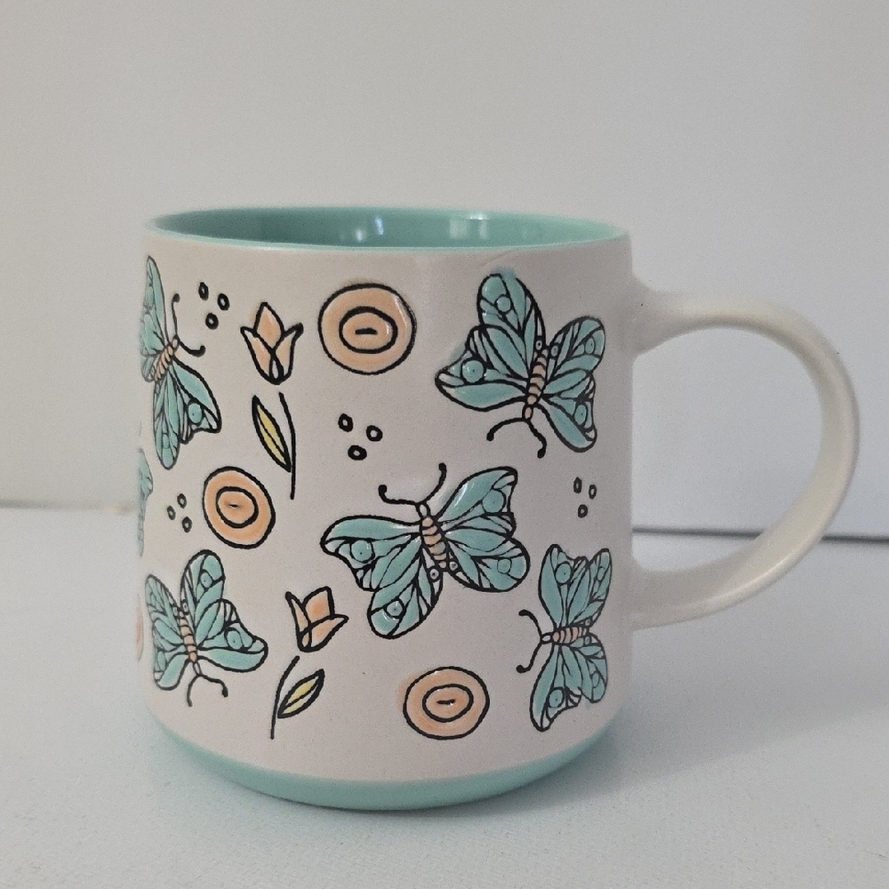 Spectrum Designz Butterfly Pattern Mug, NWOT